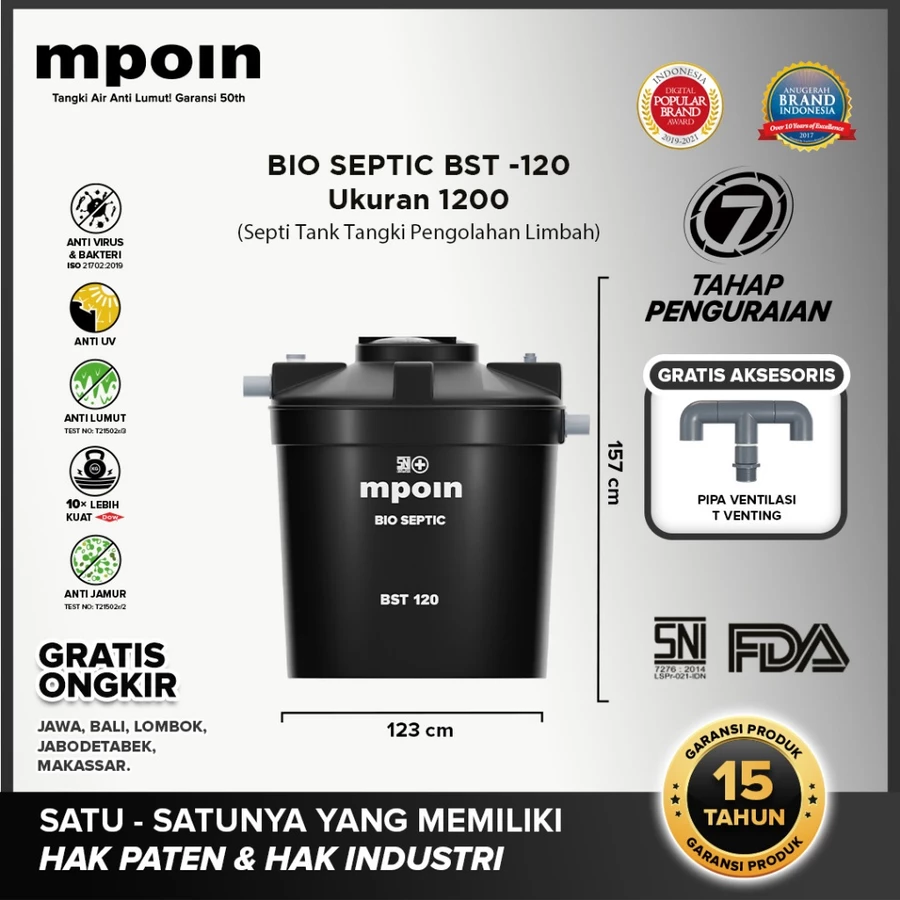bio septic tank mpoin 120