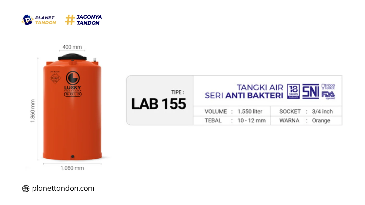 Daftar Lengkap Varian dan Ukuran Tandon Lucky Polytank Terbaru