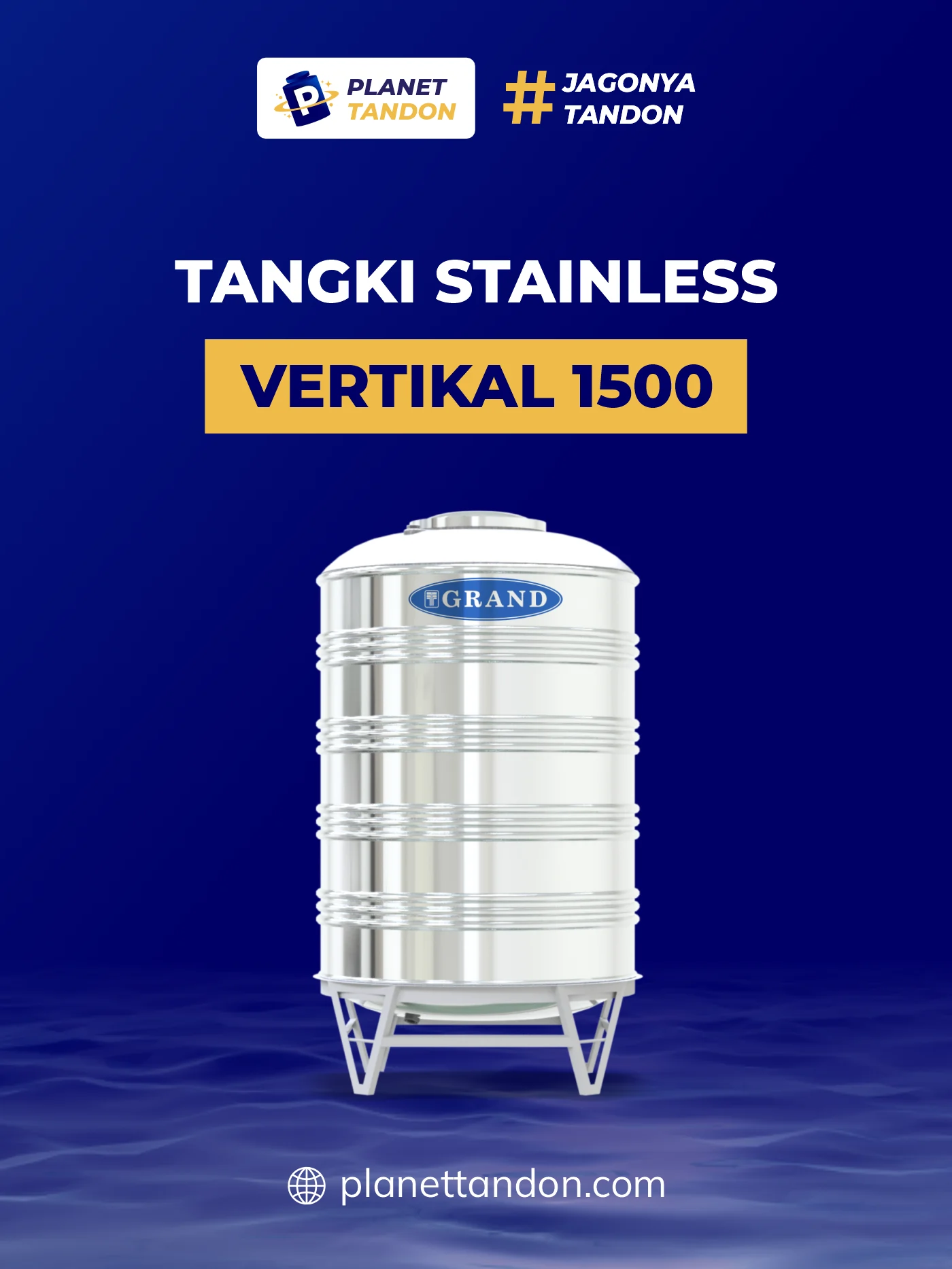 Jual Tandon Air Stainless Vertikal Grand 1000 Liter