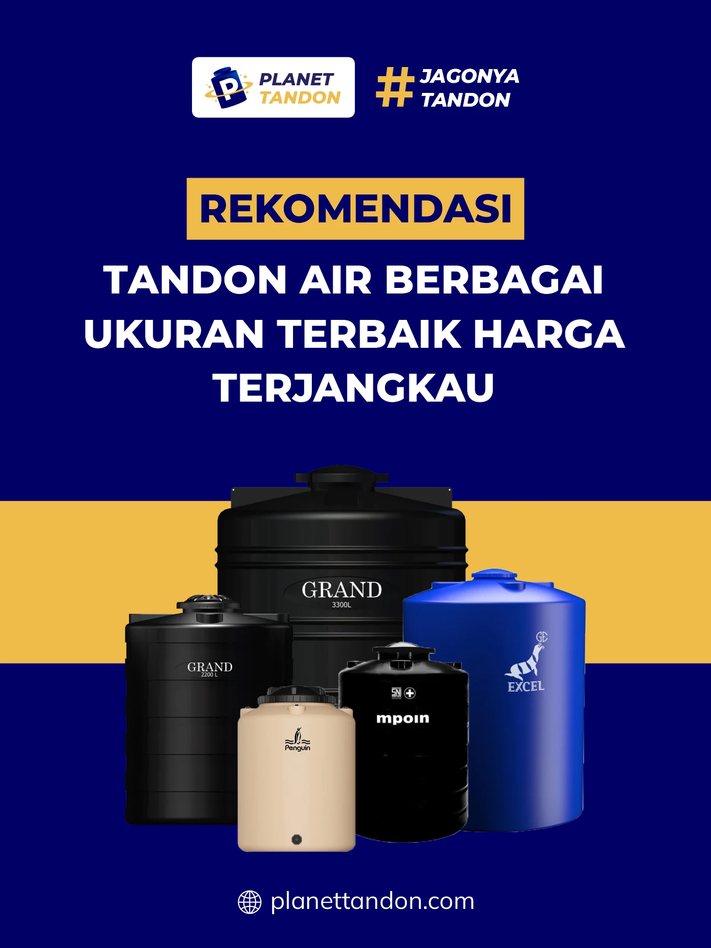 Rekomendasi Tandon Air Berbagai Ukuran Terbaik Harga Terjangkau