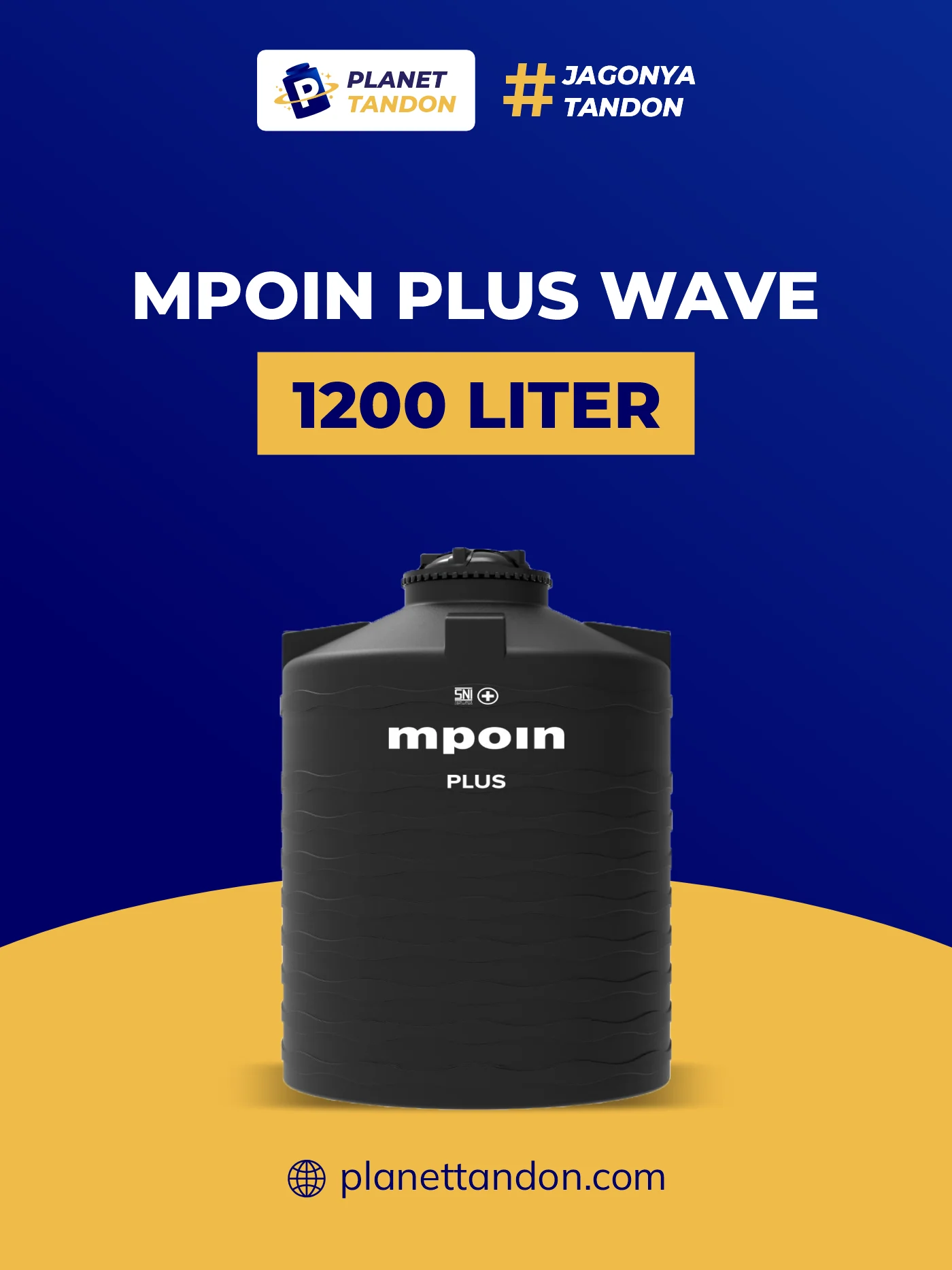 Spesifikasi Tandon Mpoin Plus Wave 1200 Liter