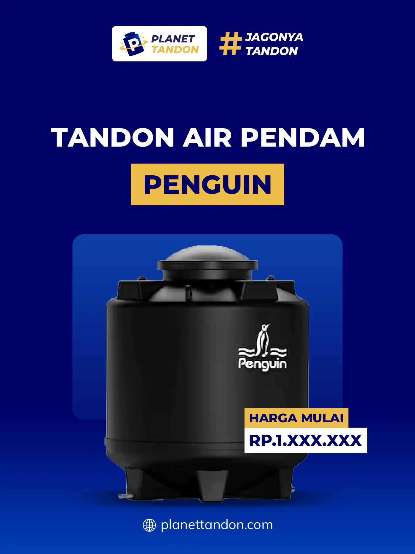 Tandon Air Pendam Penguin dan Harganya
