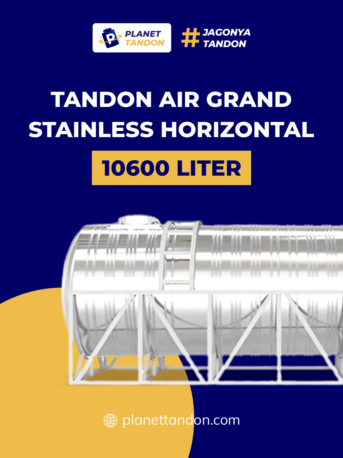 Tandon Air Stainless Horizontal Grand 10600 Liter