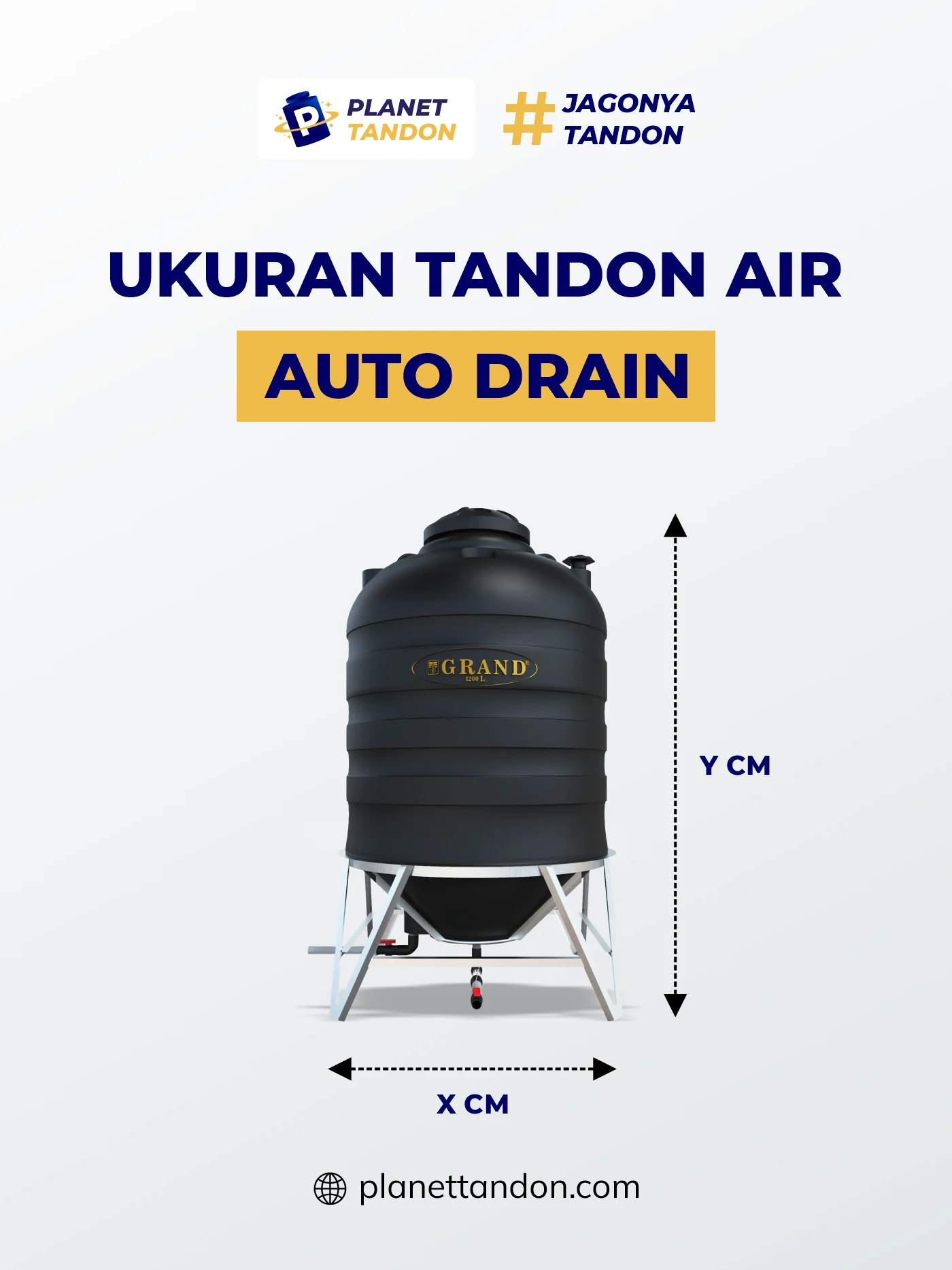 Ukuran Tandon Air Auto Drain Grand