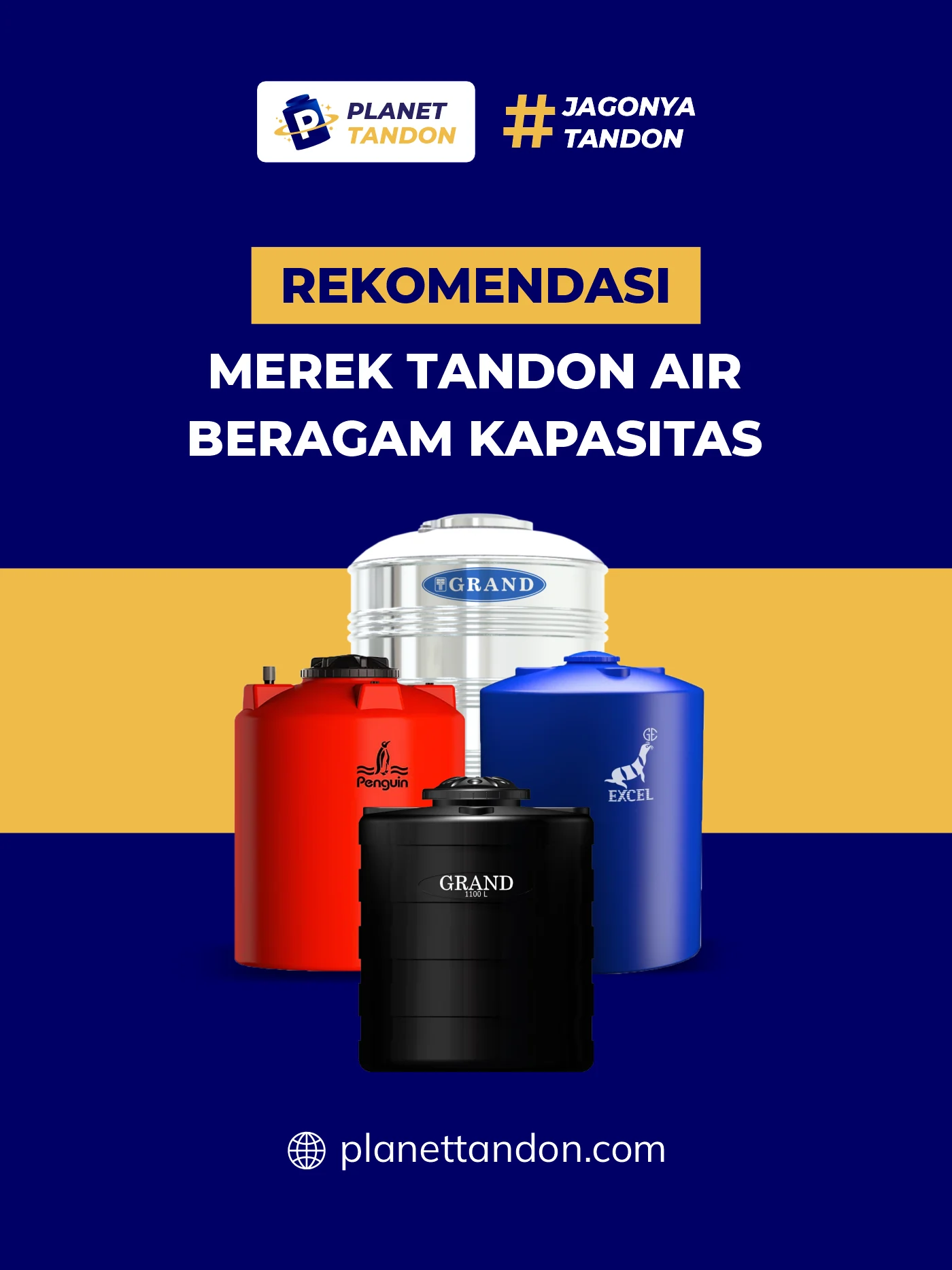 Rekomendasi Merek Tandon Air Beragam Kapasitas