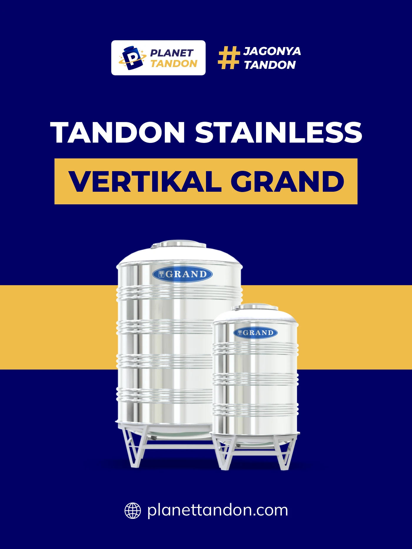 Rekomendasi Tandon Air Stainless Vertikal Grand