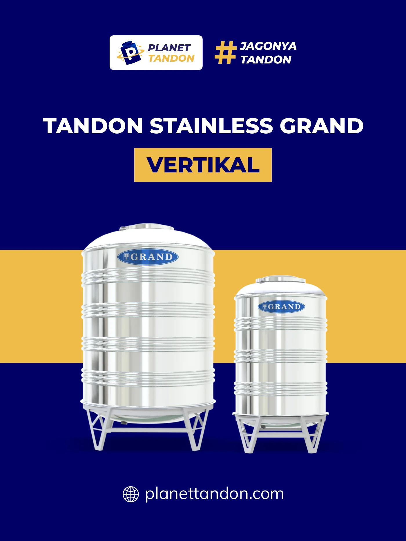 Rekomendasi Tandon Air Stainless Vertikal Grand