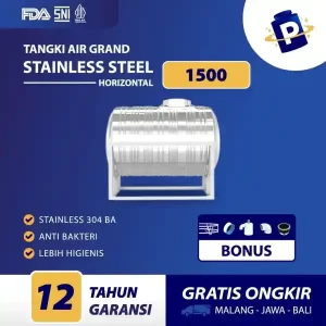 Toren Tangki Air Tandon Stainless Horizontal Grand TSH 1500