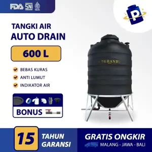Tangki Toren Tandon Air Auto Drain 600 Liter