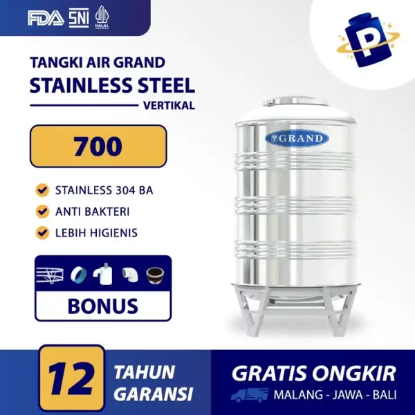 Toren Tandon Air Tangki Stainless TSV 700 Grand