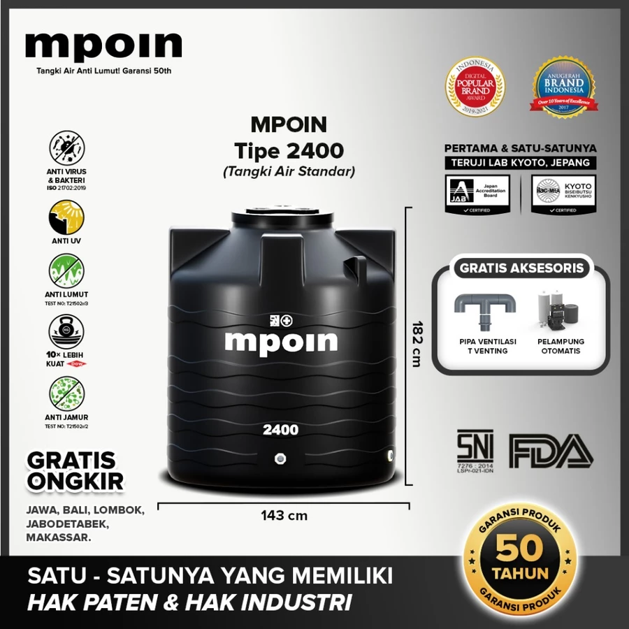 tandon wave mpoin 2300 liter