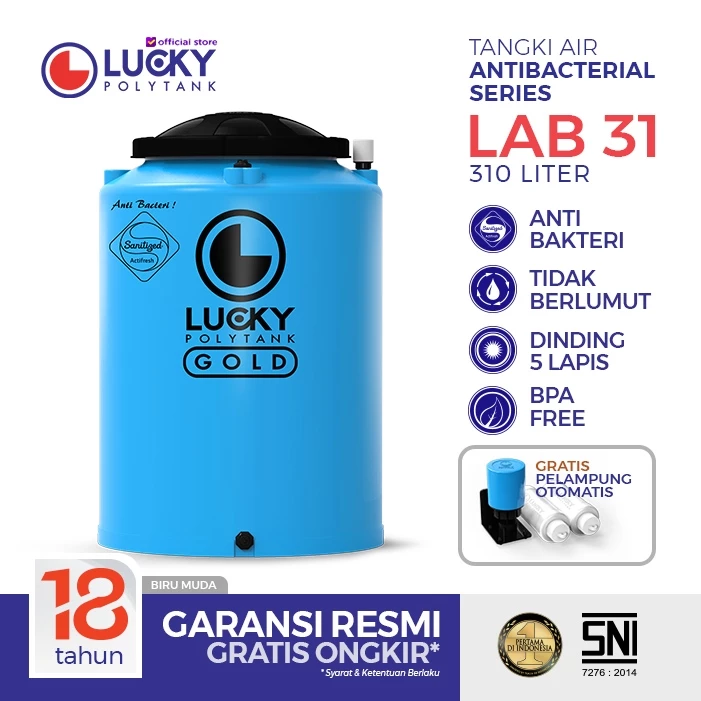 anti bakteri lucky polytank 310 liter