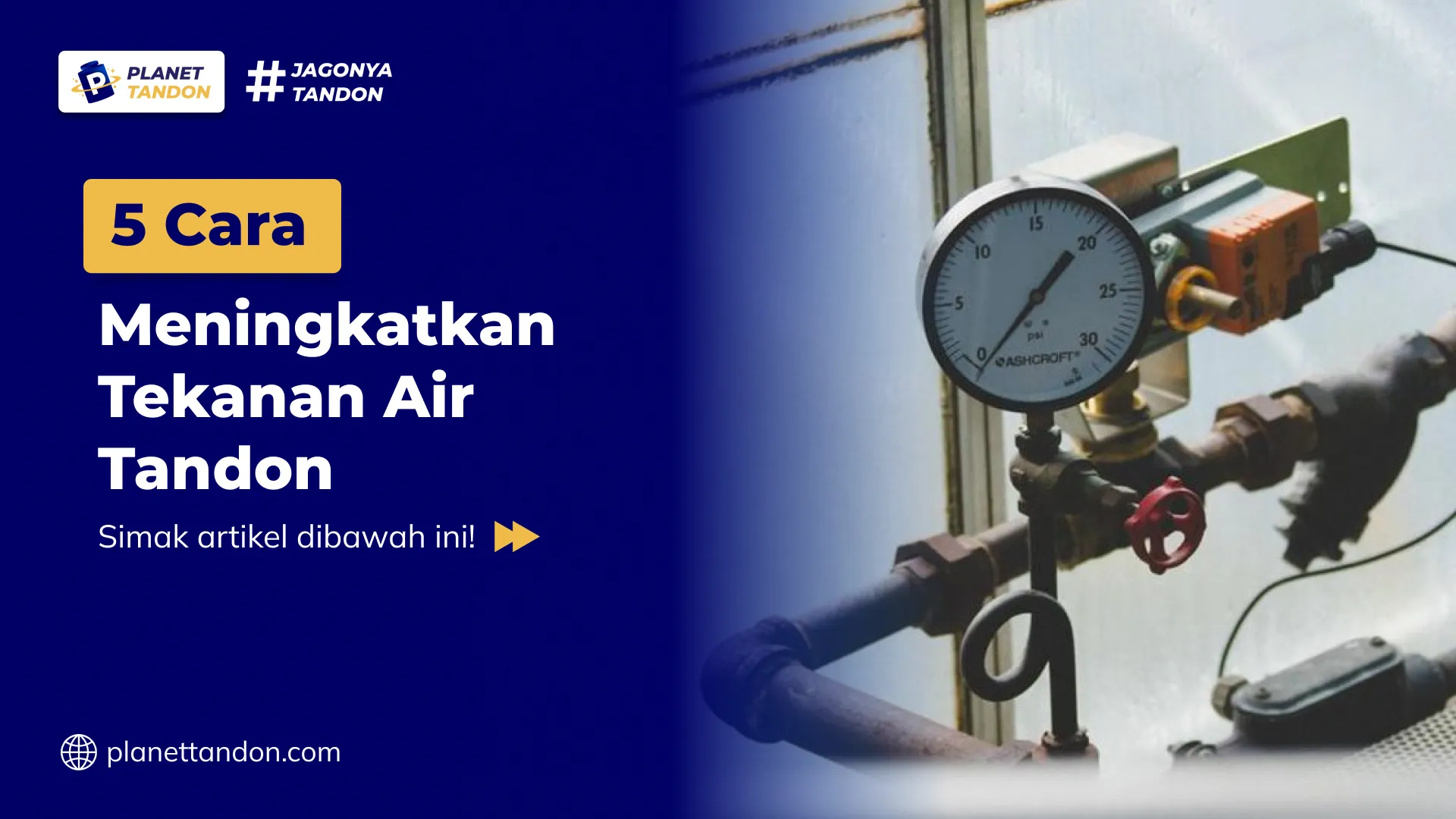 5 Cara Meningkatkan Tekanan Air Tandon