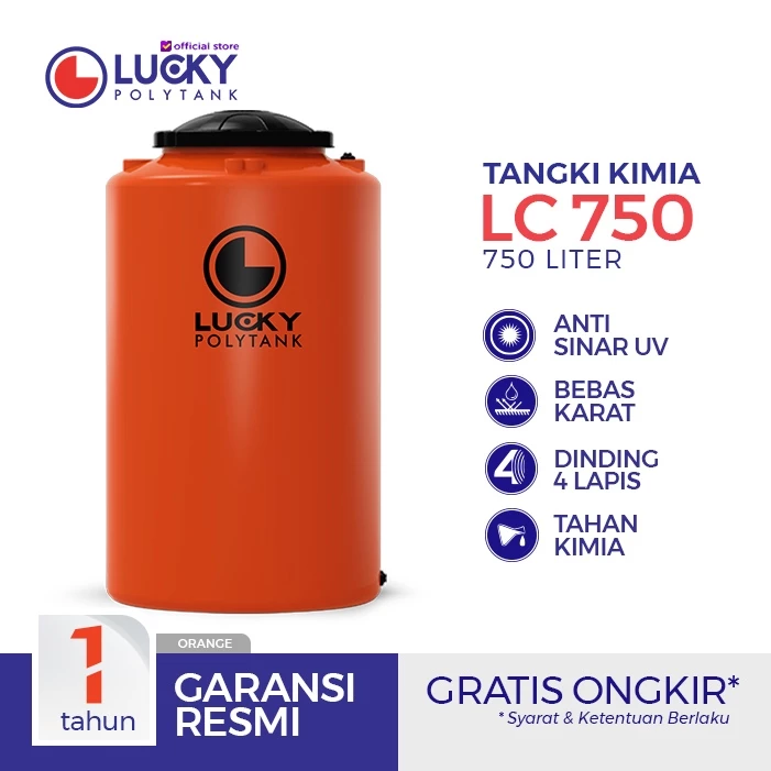 kimia lucky polytank 750 liter