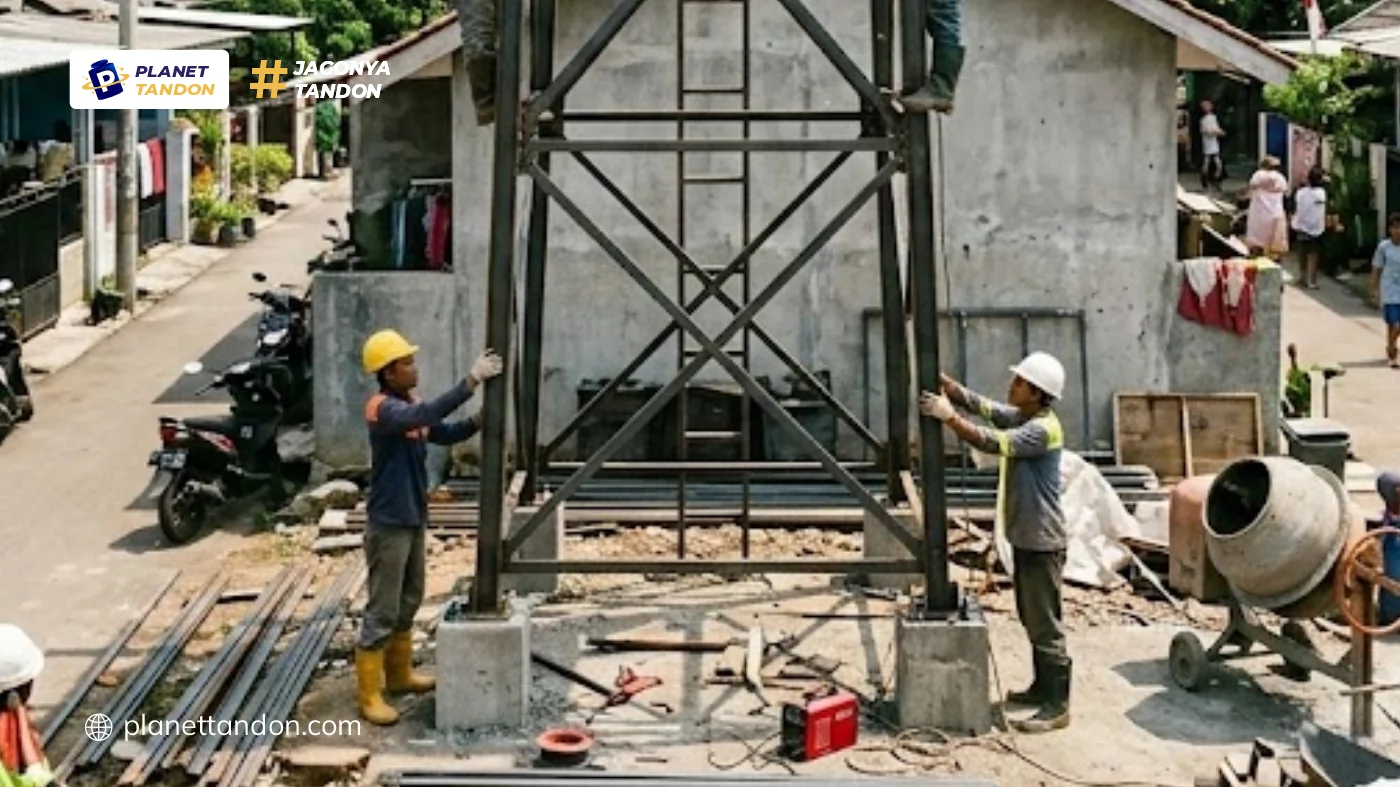 Cara Membuat Menara Tandon Air