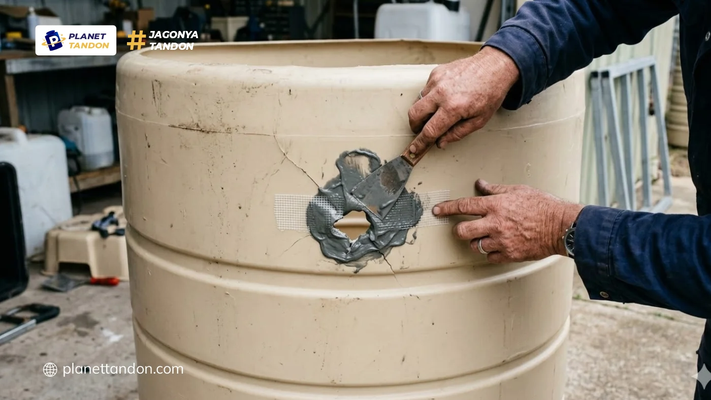 Cara Menambal Tandon Air