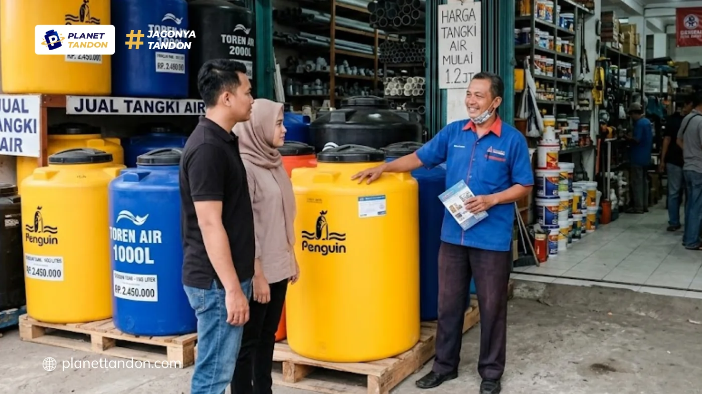 Ciri-Ciri Tandon Air 1100 Liter Asli dan Bergaransi Resmi