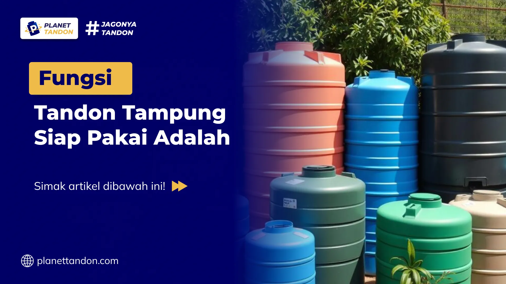 Fungsi Tandon Tampung Siap Pakai Adalah