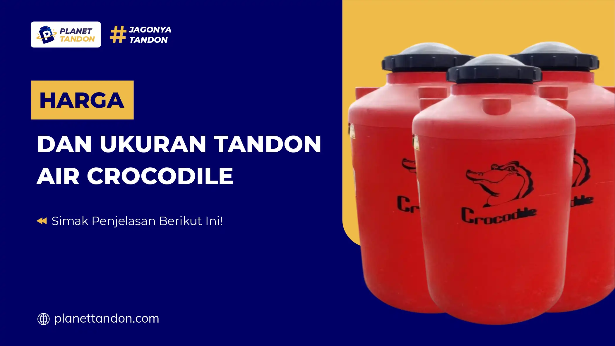 Harga dan Ukuran Tandon Air Crocodile