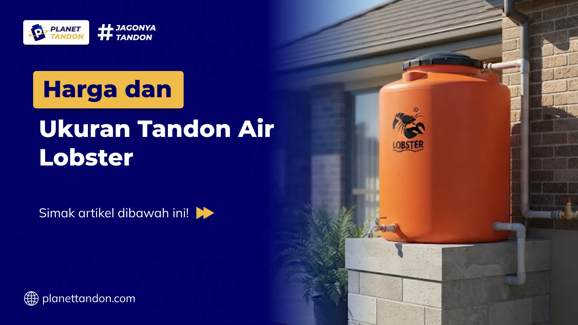 Harga dan Ukuran Tandon Air Lobster