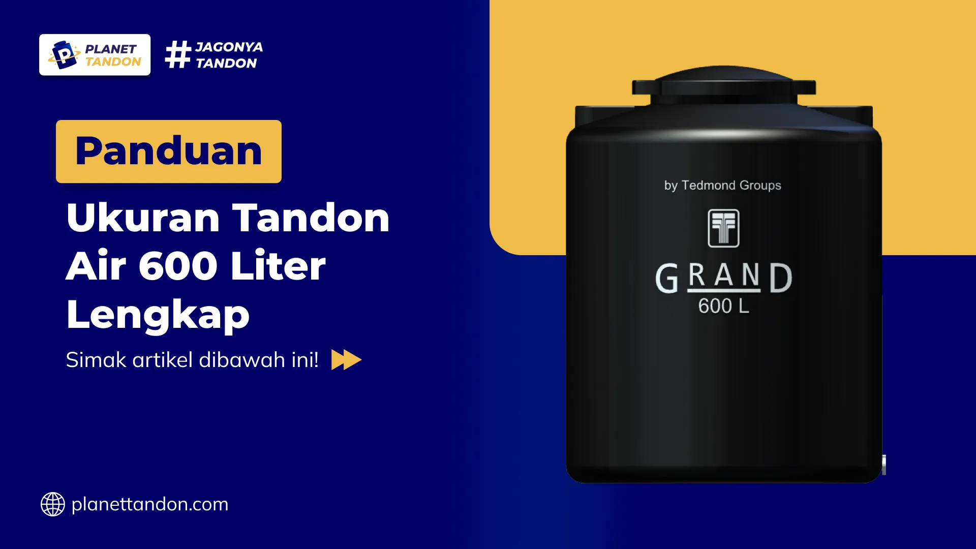 Ukuran Tandon Air 600 Liter