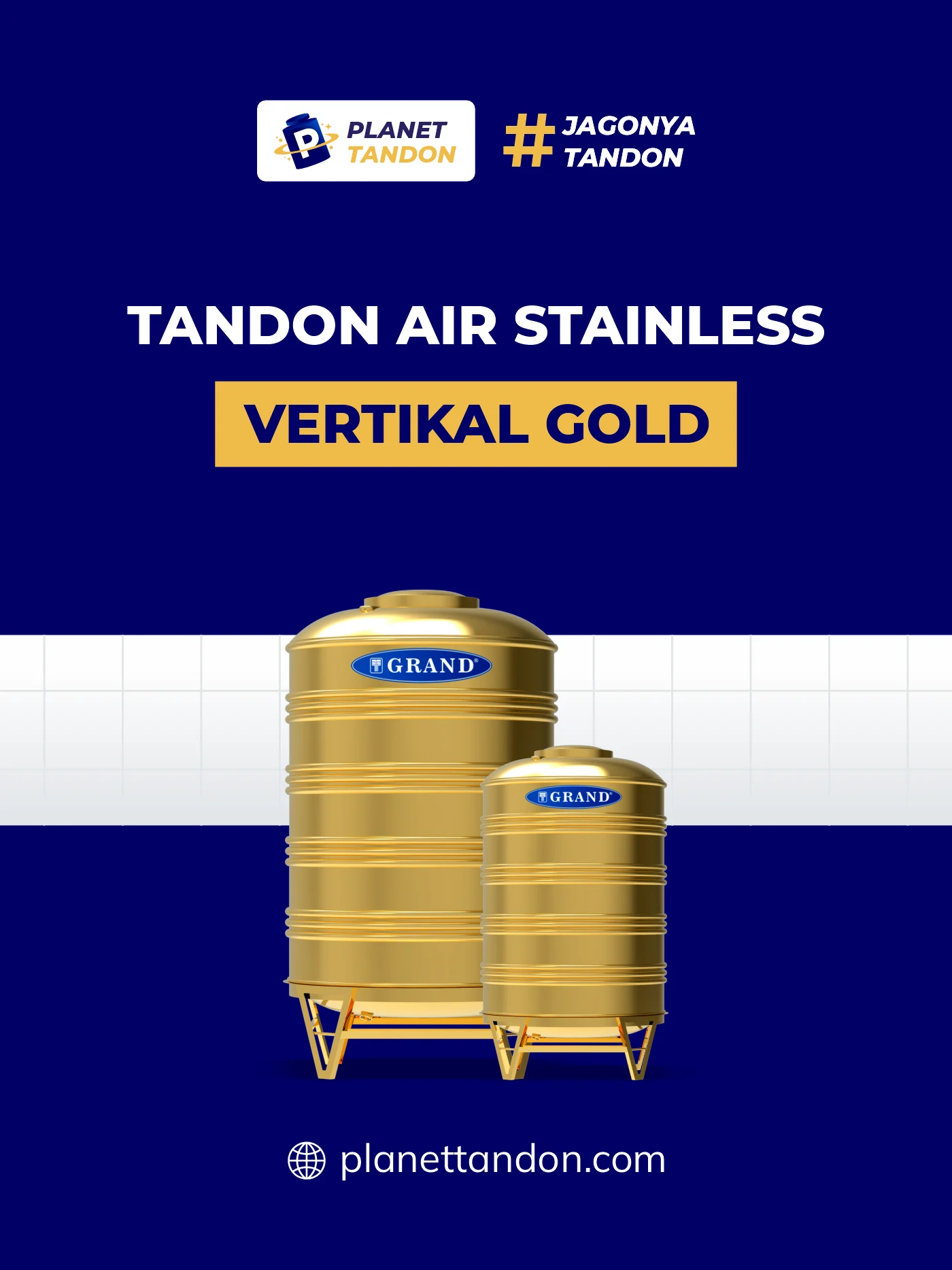 Rekomendasi Tandon Air Stainless Vertikal Gold