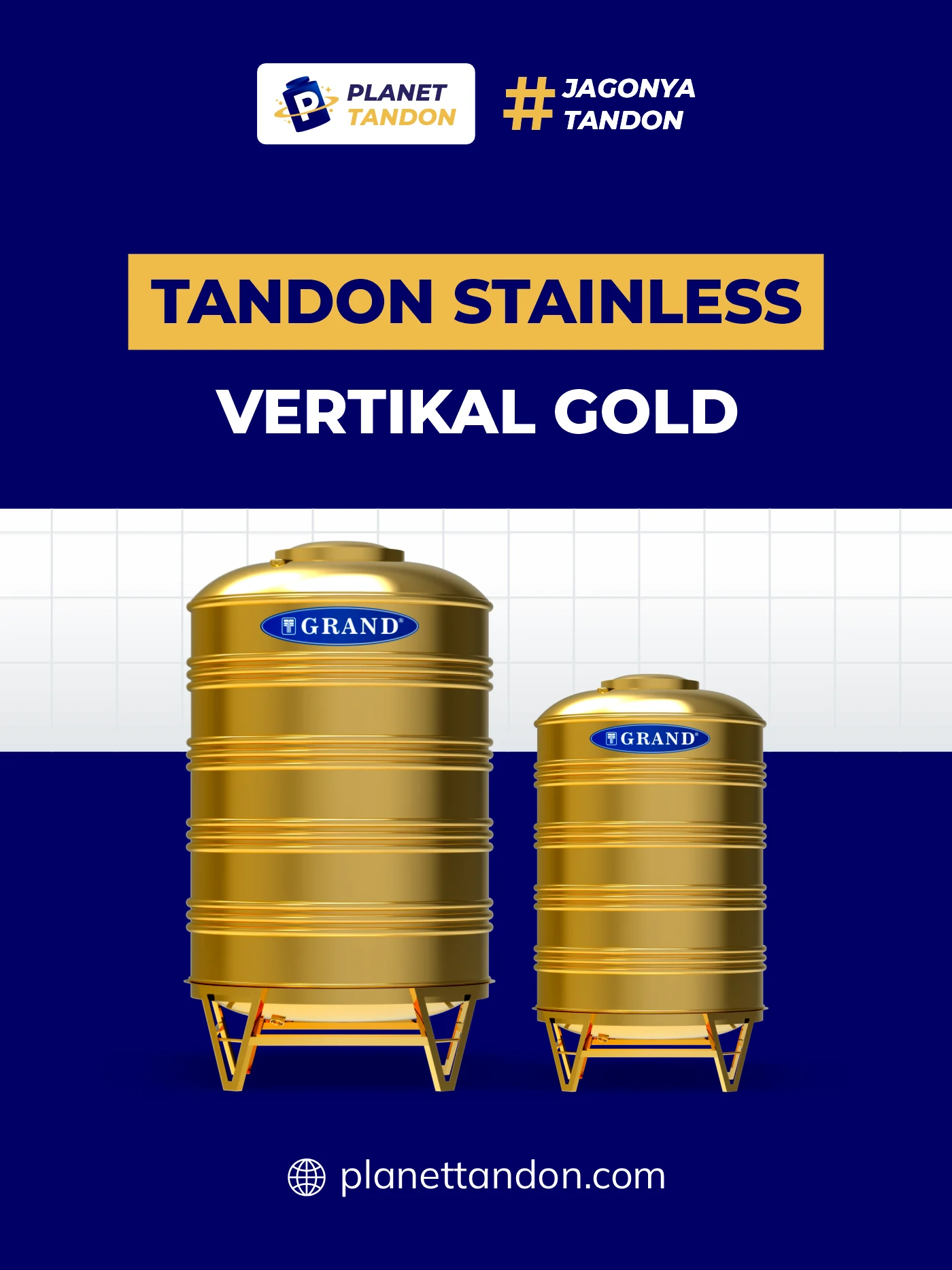 Rekomendasi Tandon Stainless Vertikal Gold Grand