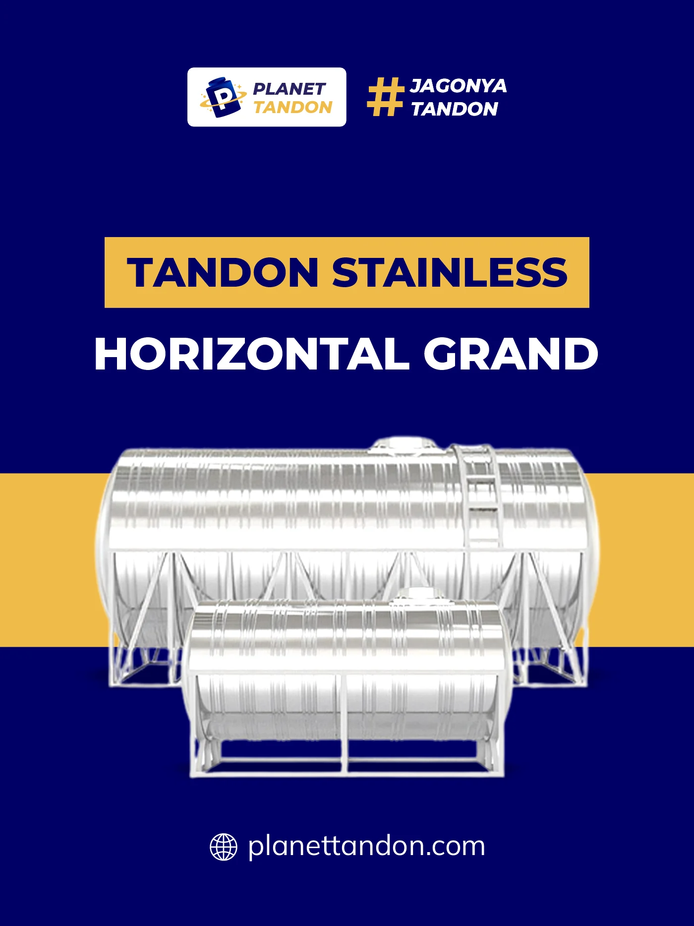 Tandon Stainless Horizontal Grand Awet dan Tahan Lama