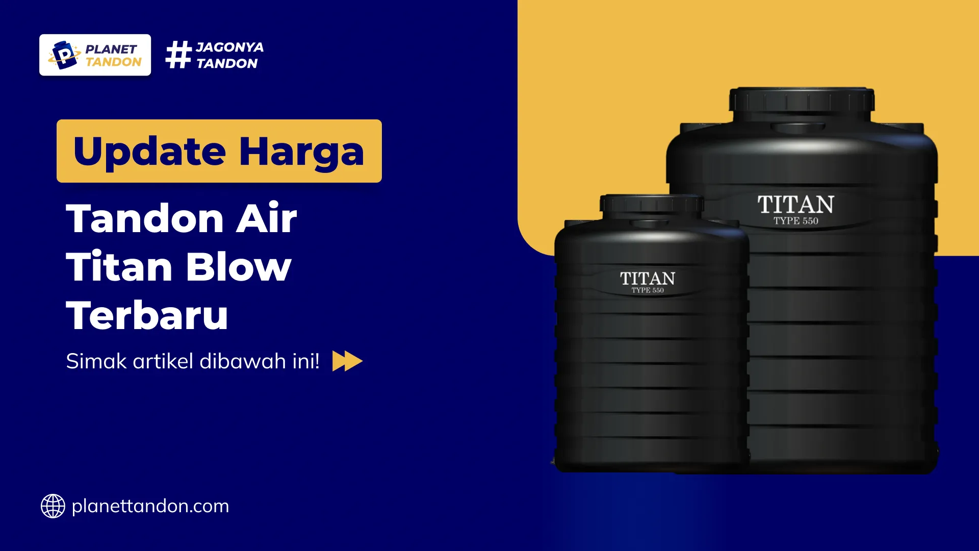 Update Harga Tandon Air Titan Blow Terbaru