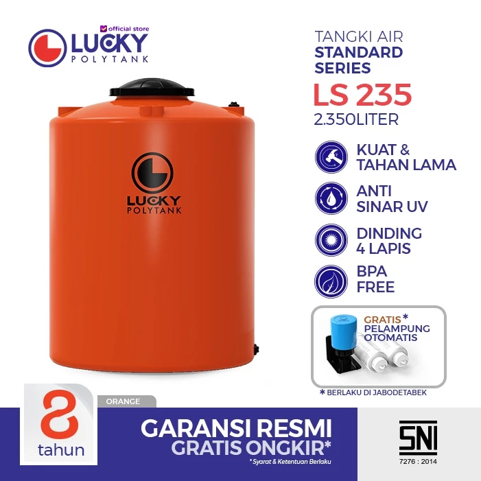 standar lucky polytank 2350l