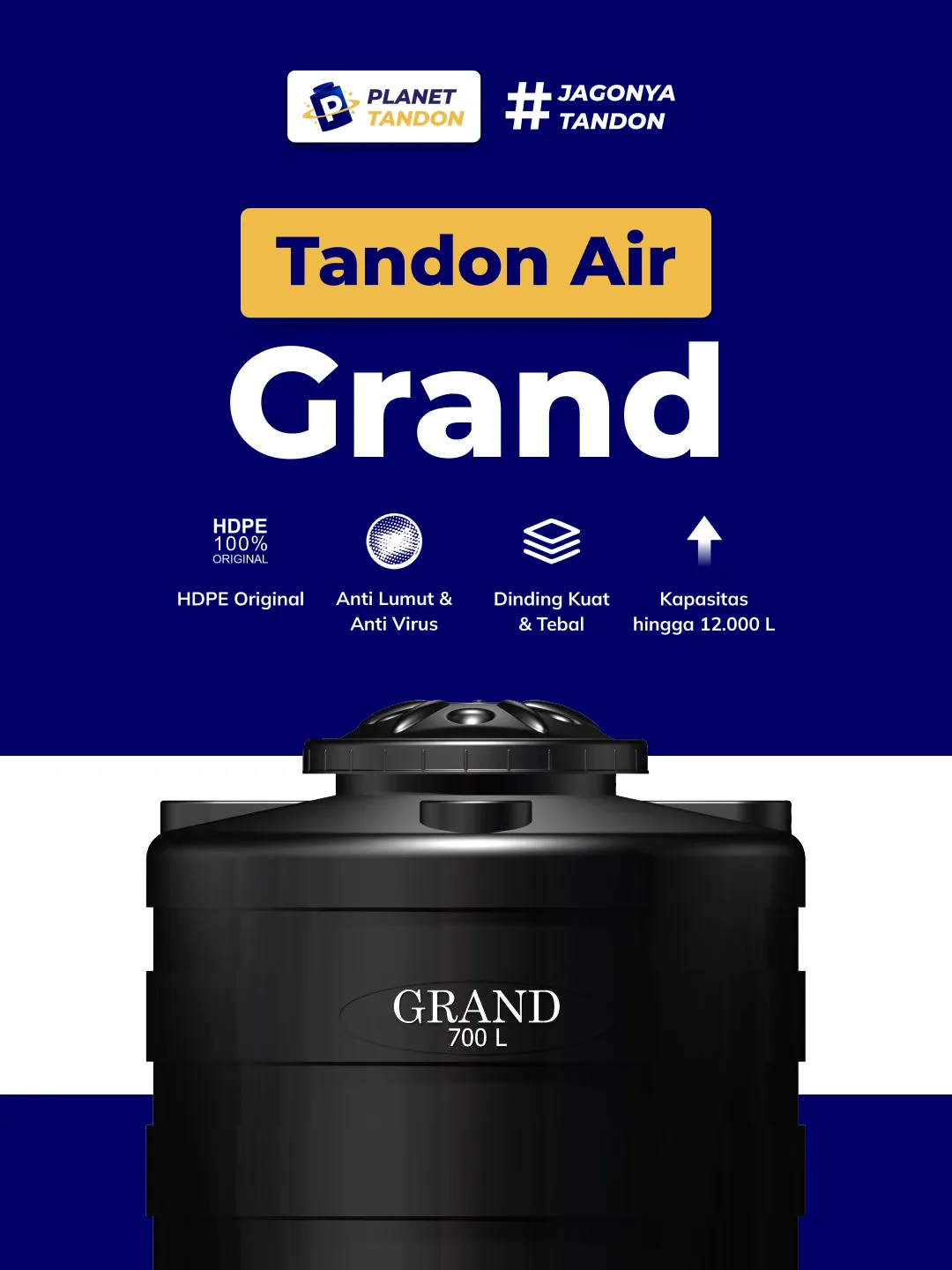 Tandon Air Grand 700 Liter untuk Solusi Kebutuhan Kost